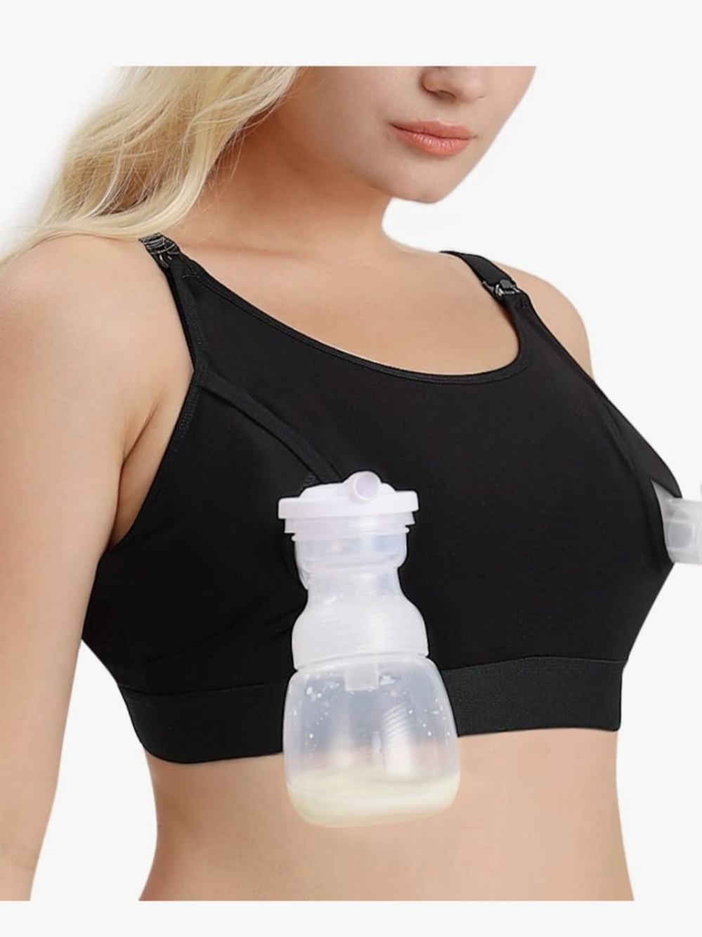 BNWT Black Nursing Pumping Bra - Hands-Free Breastfeeding Support